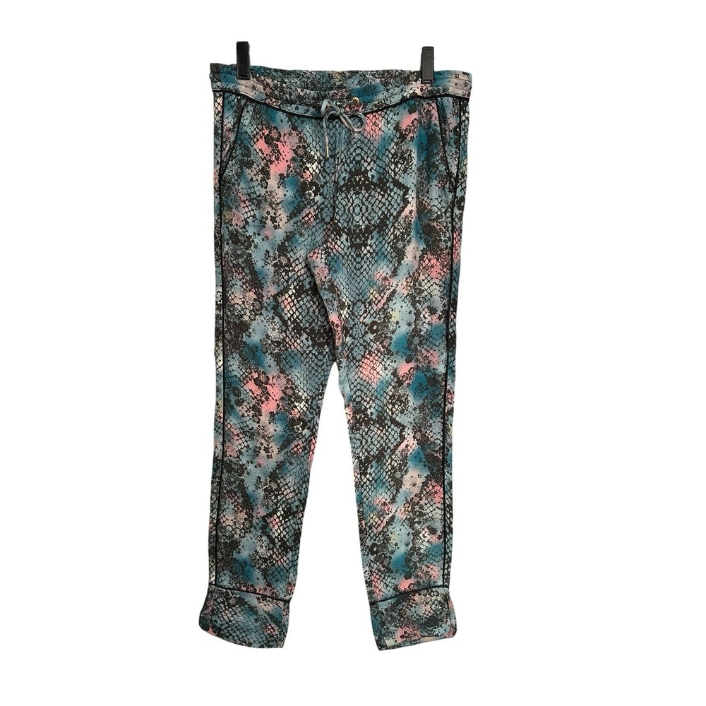 Zadig & Voltaire Pants Women 36 (S) Parone Python Flower Multi Camou Rare #EE1-5